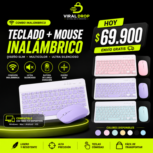 COMBO TECLADO INALAMBRICO